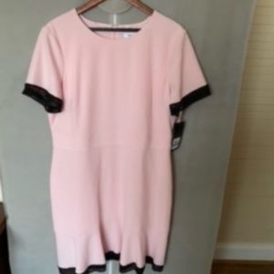Nine West Pink dress with black trim.  Never worn - tags still on dress